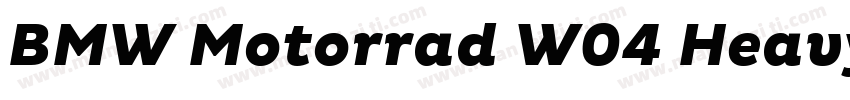 BMW Motorrad W04 Heavy字体转换